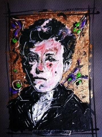 Peinture portrait de Rimbaud 
