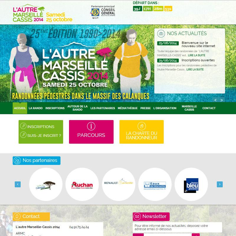 Création site internet course Marseille Cassis